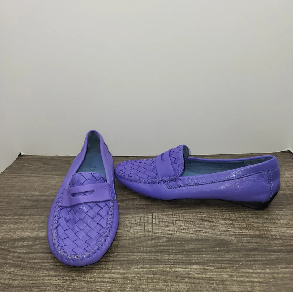 Robert Zur Petra In Purple A-Glove Leather Driving Shoes Size 6